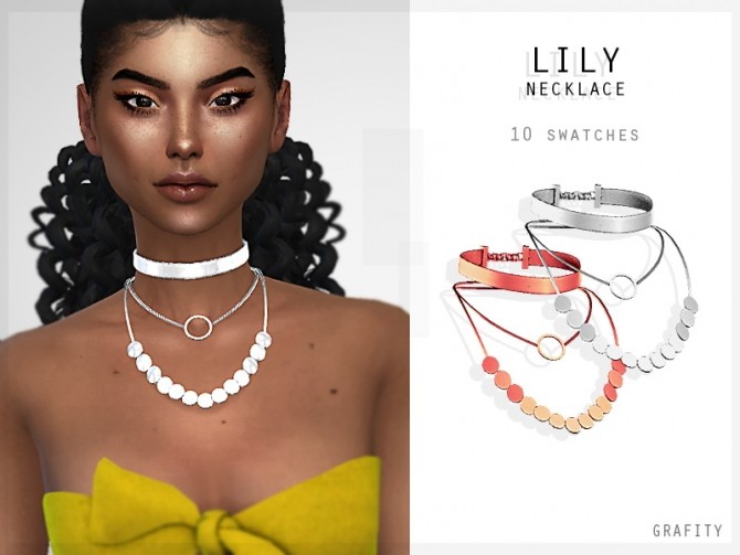 Sims 4 LILY NECKLACE at Grafity cc