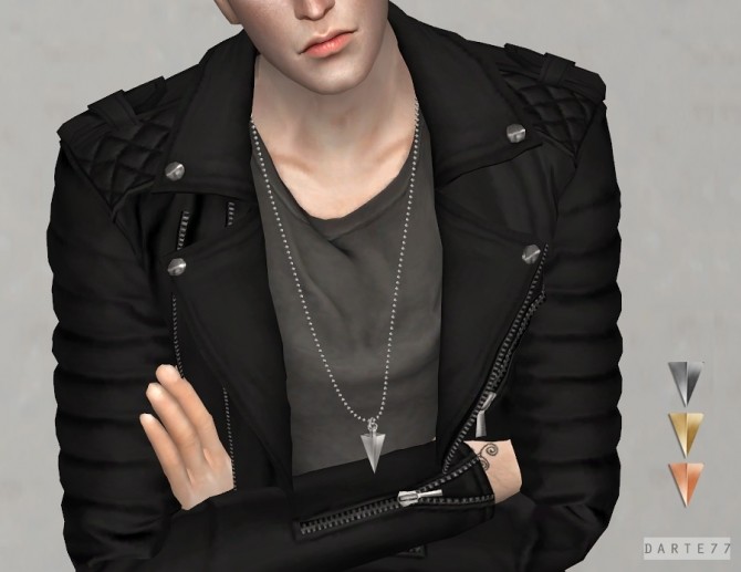 Sims 4 Spear Pendant Necklace at Darte77