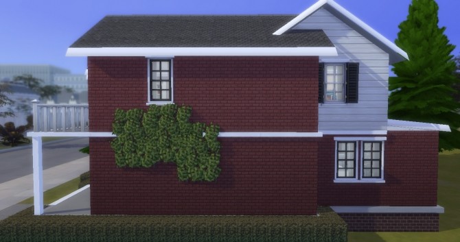 Sims 4 White Brick Suburban House by NoteCat at Mod The Sims