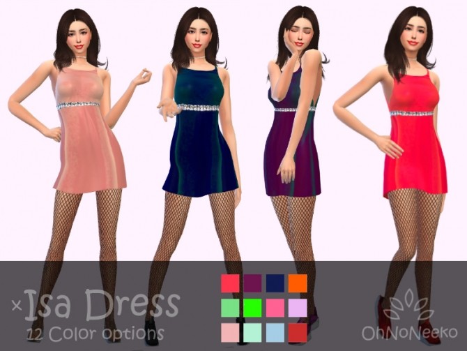 Sims 4 Isa Dress at OhNoNeeko