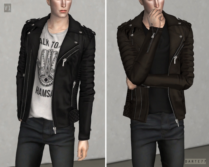 Biker Jacket v1 at Darte77 » Sims 4 Updates