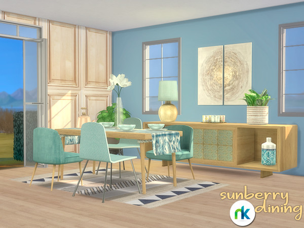 Sims 4 Sunberry Dining Room by nikadema at TSR