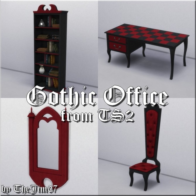 Sims 4 Gothic Office by TheJim07 at Mod The Sims