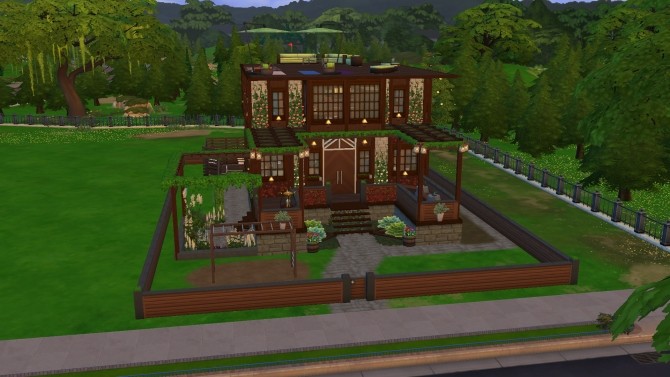 Sims 4 Wood n Stone house by Seraphyna Lux at Mod The Sims