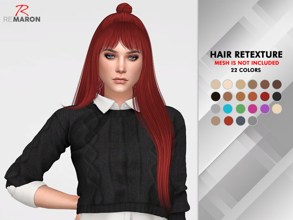 Sims 4 Cranberry Hair Retexture by remaron at TSR