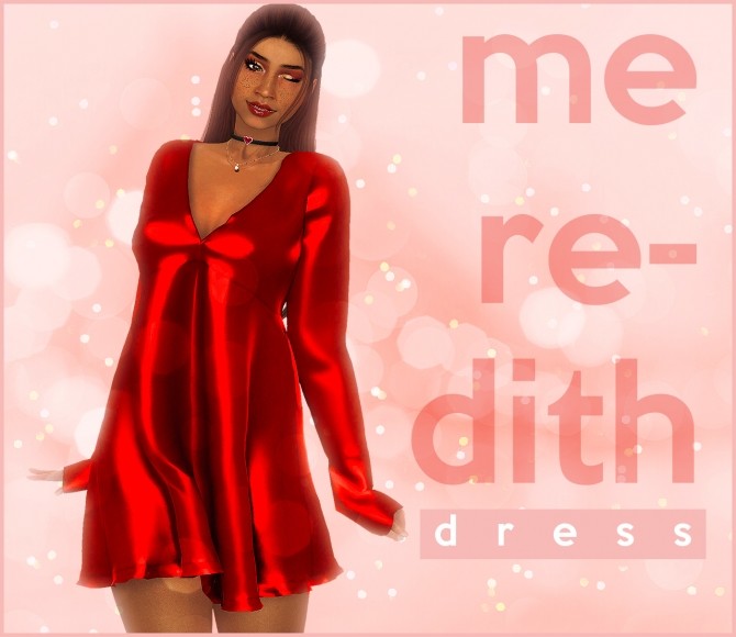 Sims 4 Meredith Dress at Daisy Pixels