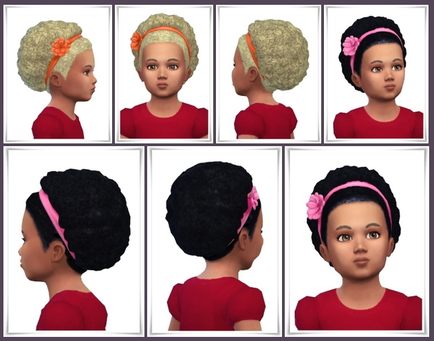 Sims 4 Afro Band Flower Toddler Hair at Birksches Sims Blog