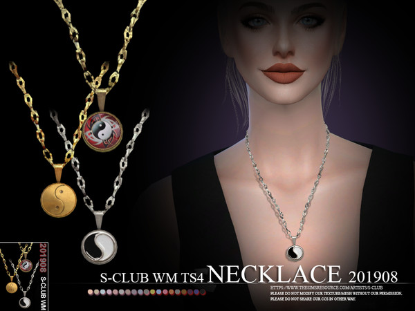 Sims 4 Necklace 201908 by S Club WM at TSR