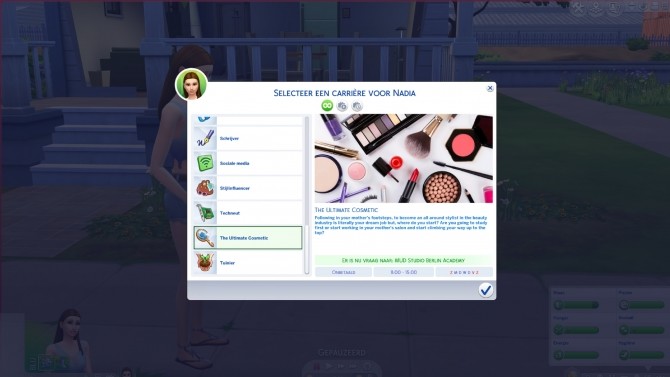Sims 4 Ultimate Cosmetic Career by xTheLittleCreator at Mod The Sims