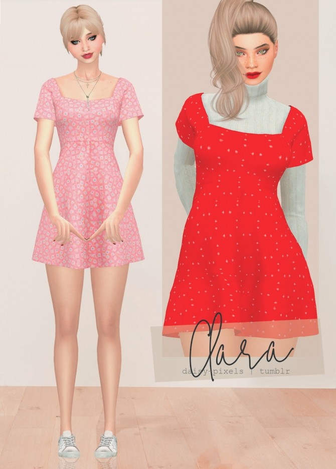 Sims 4 Clara Dress at Daisy Pixels