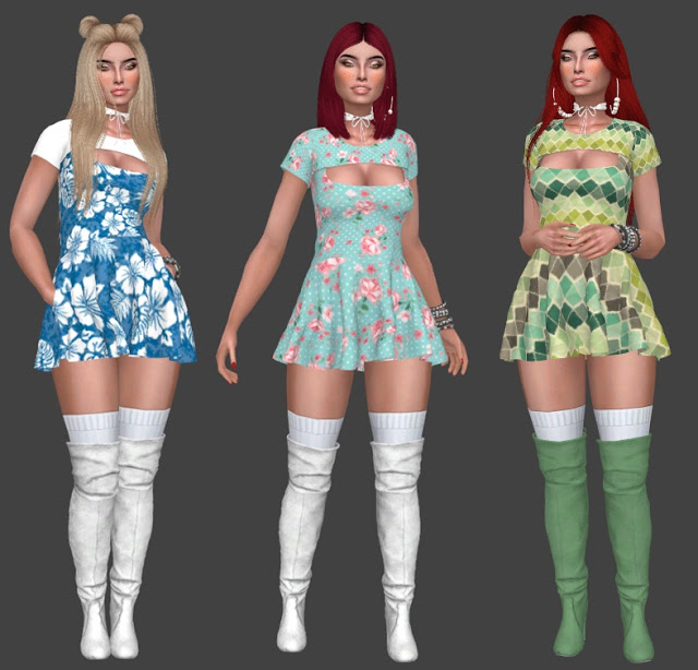 Sims 4 NitroPanic Mori Dress Recolors at Annett’s Sims 4 Welt