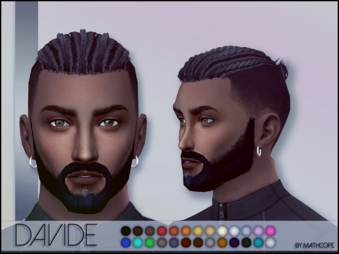 Sims 4 Davide hair by Mathcope at Sims 4 Studio