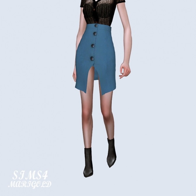 Sims 4 Button Open Skirt (P) at Marigold