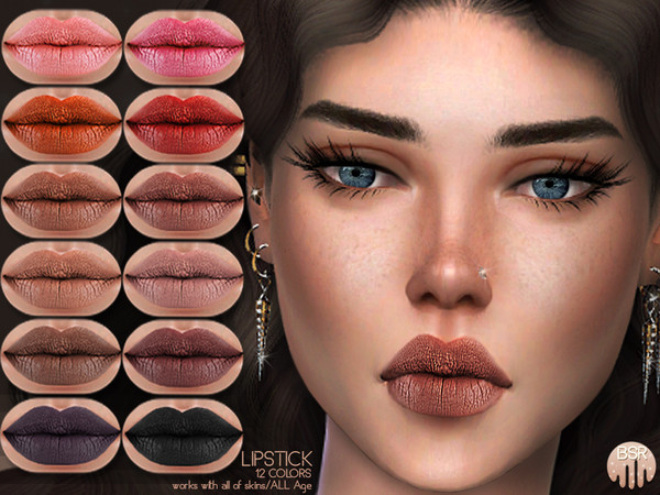 Sims 4 Matte Lipstick BM15 by busra tr at TSR