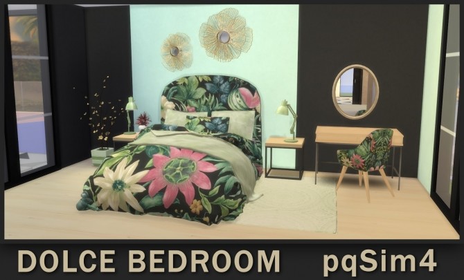 Sims 4 Dolce Bedroom at pqSims4