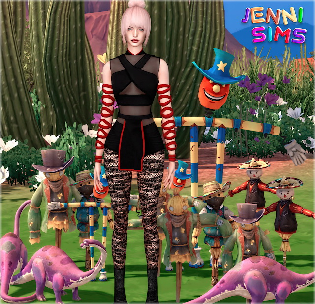 Sims 4 Decorative Scarecrow 6 Items at Jenni Sims