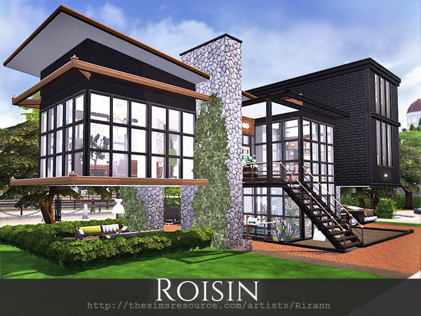 Sims 4 Roisin contemporary house by Rirann at TSR