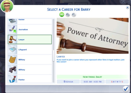 New Law Career (P) at Sims_Lover