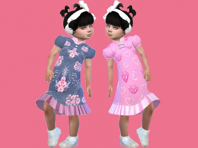 Sims 4 Long frill sleepwear for toddlers at Trudie55
