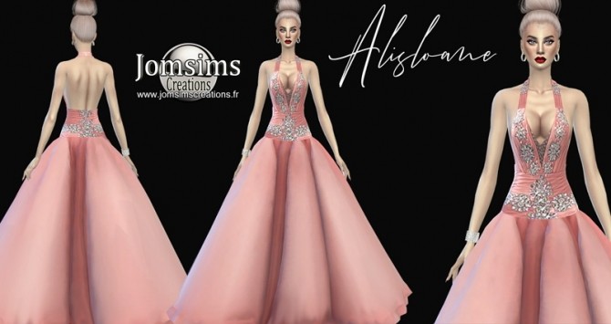 Sims 4 Alisloane dress at Jomsims Creations