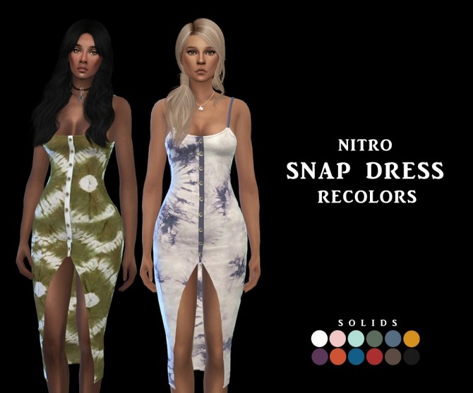 Sims 4 Nitro Snap Dress recolors at Leo Sims