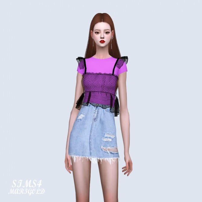 Sims 4 See Through Bustier With T (P) at Marigold