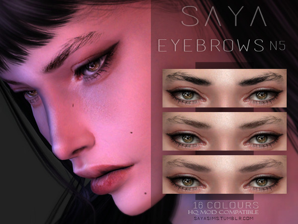 Sims 4 Eyebrows N5 by SayaSims at TSR