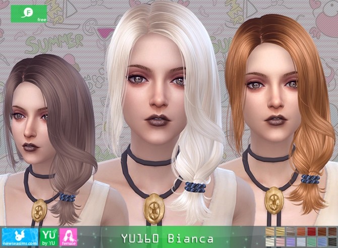 Sims 4 YU160 Bianca hair at Newsea Sims 4