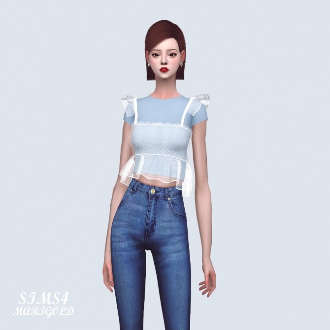 Sims 4 See Through Bustier With T (P) at Marigold