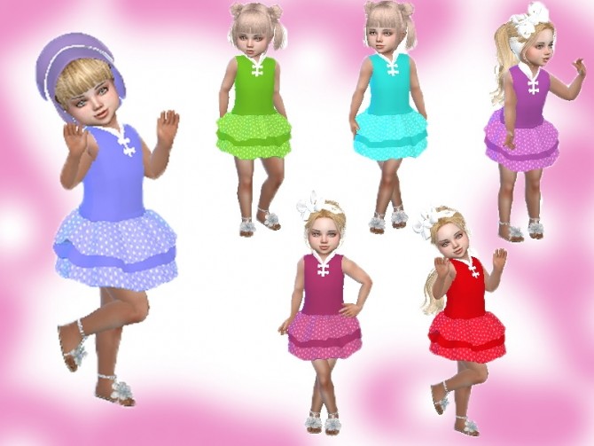 Sims 4 Polka dot dresses for toddlers at Trudie55