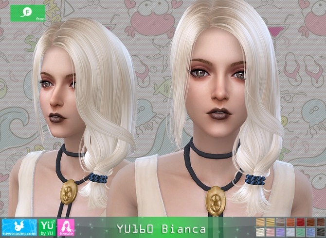 Sims 4 YU160 Bianca hair at Newsea Sims 4