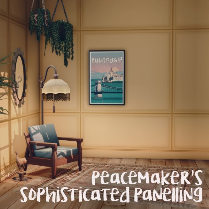 Sims 4 PEACEMAKER’S SOPHISTICATED PANELLING at Picture Amoebae