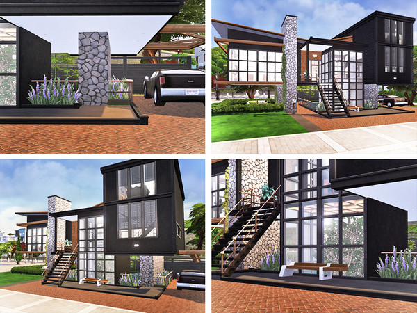 Sims 4 Roisin contemporary house by Rirann at TSR