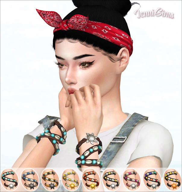 Sims 4 Collection Bracelets Double 5 versions at Jenni Sims
