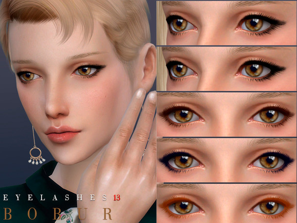 Sims 4 Eyelashes 13 by Bobur3 at TSR