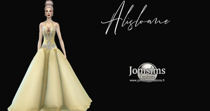 Sims 4 Alisloane dress at Jomsims Creations