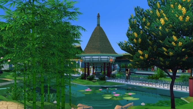 Sims 4 The open lotus park by Delise at Sims Artists