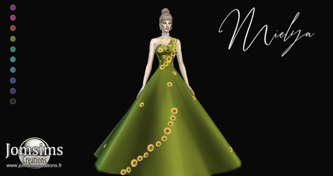 Sims 4 Mielya fleur dress at Jomsims Creations