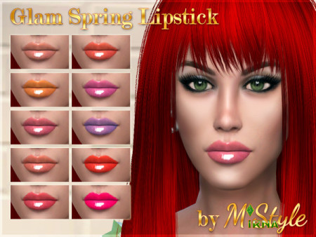 Glam Spring Lipstick Set by M`Style at TSR