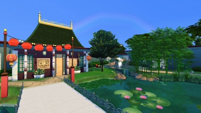 Sims 4 The open lotus park by Delise at Sims Artists