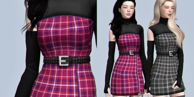 Sims 4 Dress + turtleneck at Casteru