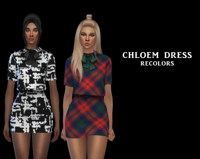 Sims 4 ChloeM Dress recolors at Leo Sims
