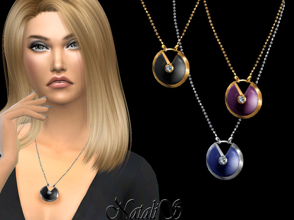 Sims 4 Gemstone locket necklace by NataliS at TSR