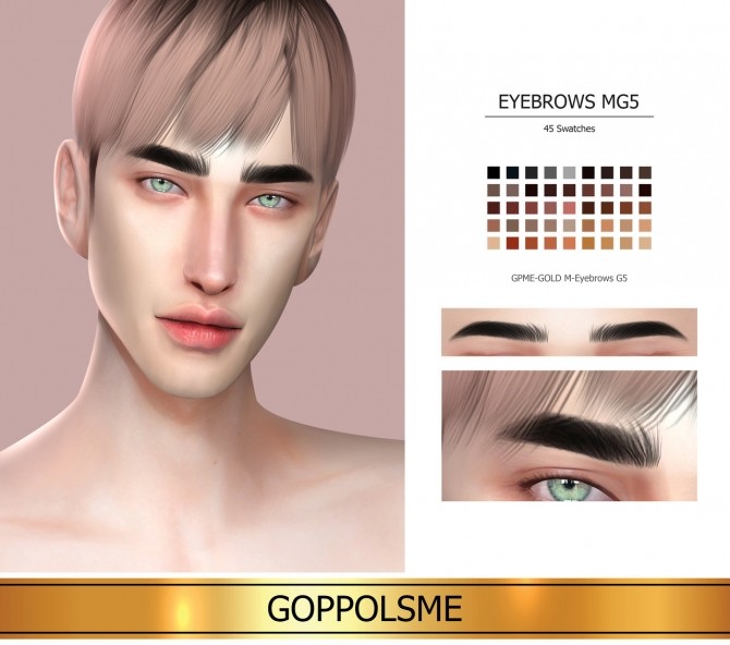 Sims 4 GPME GOLD M Eyebrows G5 (P) at GOPPOLS Me