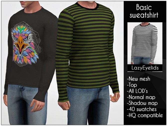 Sims 4 Basic sweatshirt at LazyEyelids