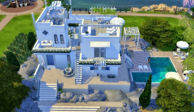 Sims 4 Mykonos / Crete house at Guijobo
