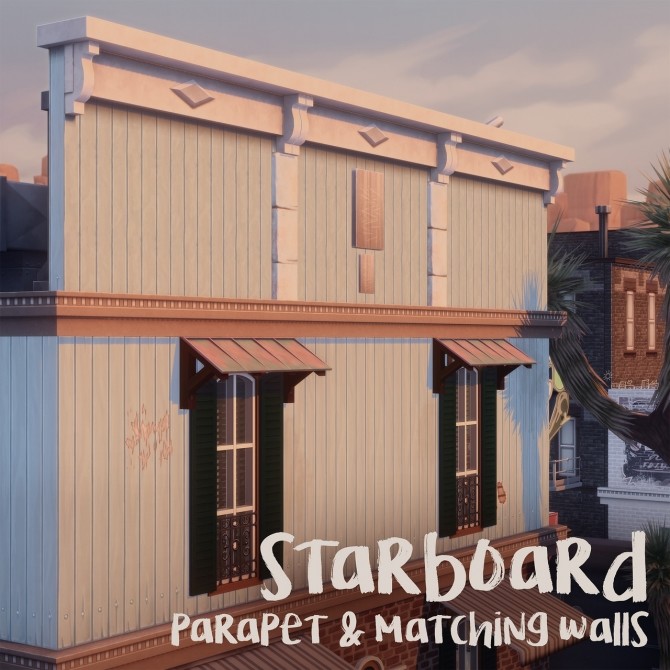 Sims 4 STARBOARD PARAPET & WALLS at Picture Amoebae
