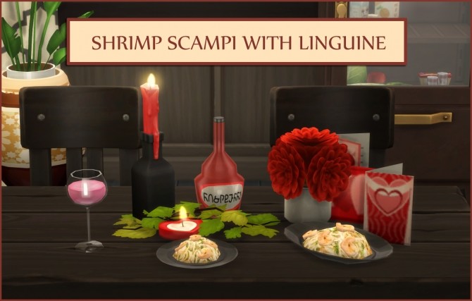 Sims 4 SHRIMP SCAMPI WITH LINGUINE at Icemunmun