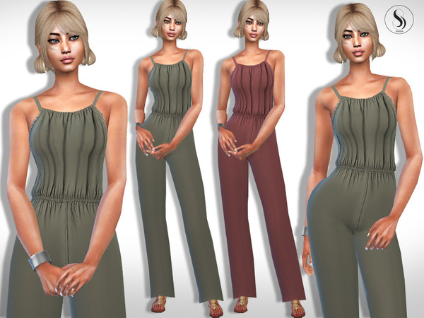 Sims 4 Summer Style Cotton Jumpsuits by Saliwa at TSR