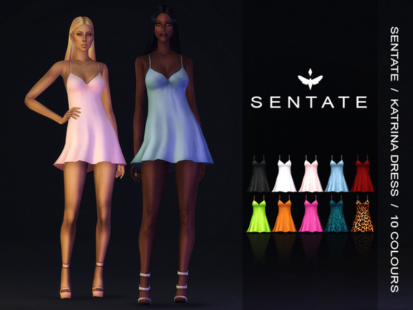 Sims 4 Katrina Dress by Sentate at TSR